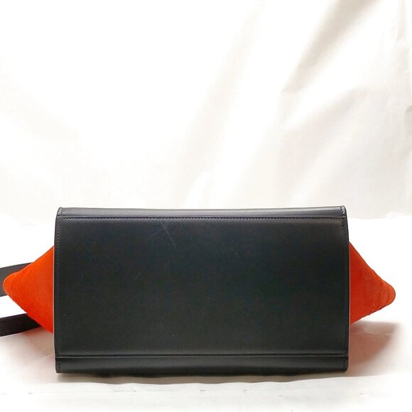 Authentic CELINE Trapeze pony hair Pink Calf Leather Hand Bag mn715-112525 - Picture 5 of 16